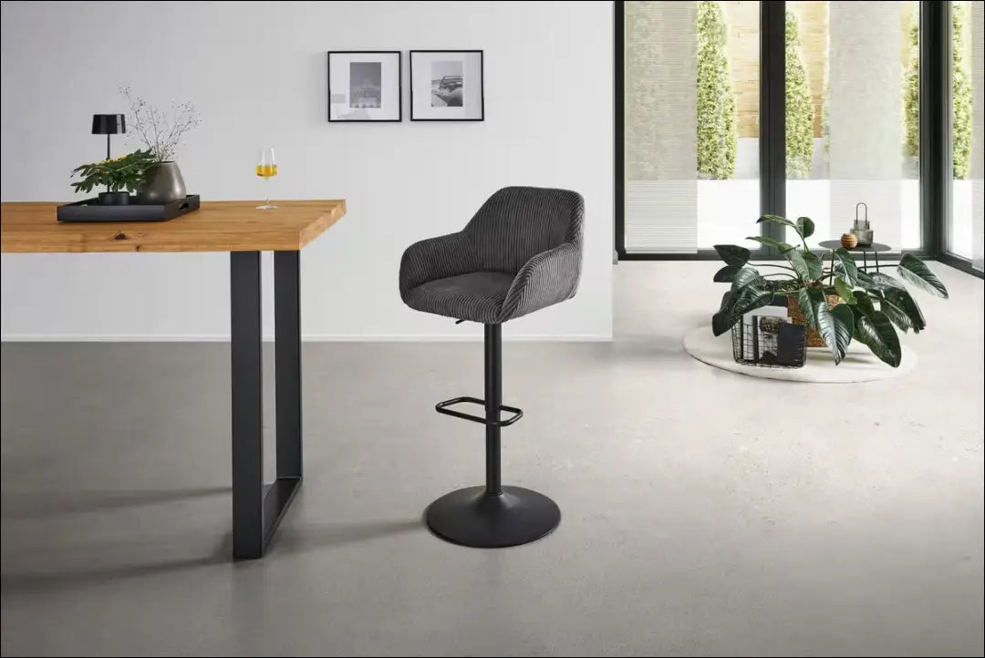 Baro kėdė VI1575 - €74 Save 50% 50-100, __label:Pristatymas 1-2 d.d., baro-kedes, color-pilka, material-aksomas Aksomas