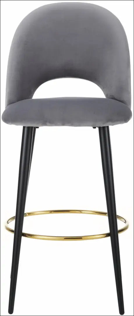 Baro kėdė VI289 - €80 Save 70% 50-100, __label:Pristatymas 1-2 d.d., baro-kedes, color-pilka, material-aksomas €50