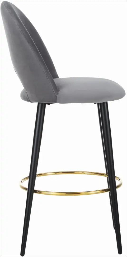 Baro kėdė VI289 - €80 Save 70% 50-100, __label:Pristatymas 1-2 d.d., baro-kedes, color-pilka, material-aksomas €50