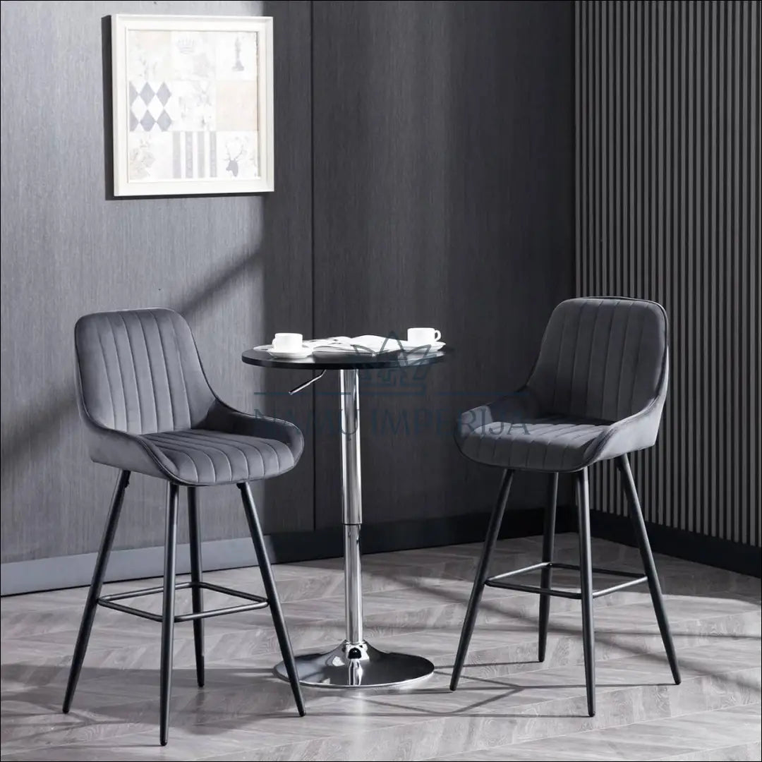 Baro kėdė VI948 - €69 Save 50% 50-100, __label:Pristatymas 1-2 d.d., baro-kedes, color-pilka, material-aksomas €50
