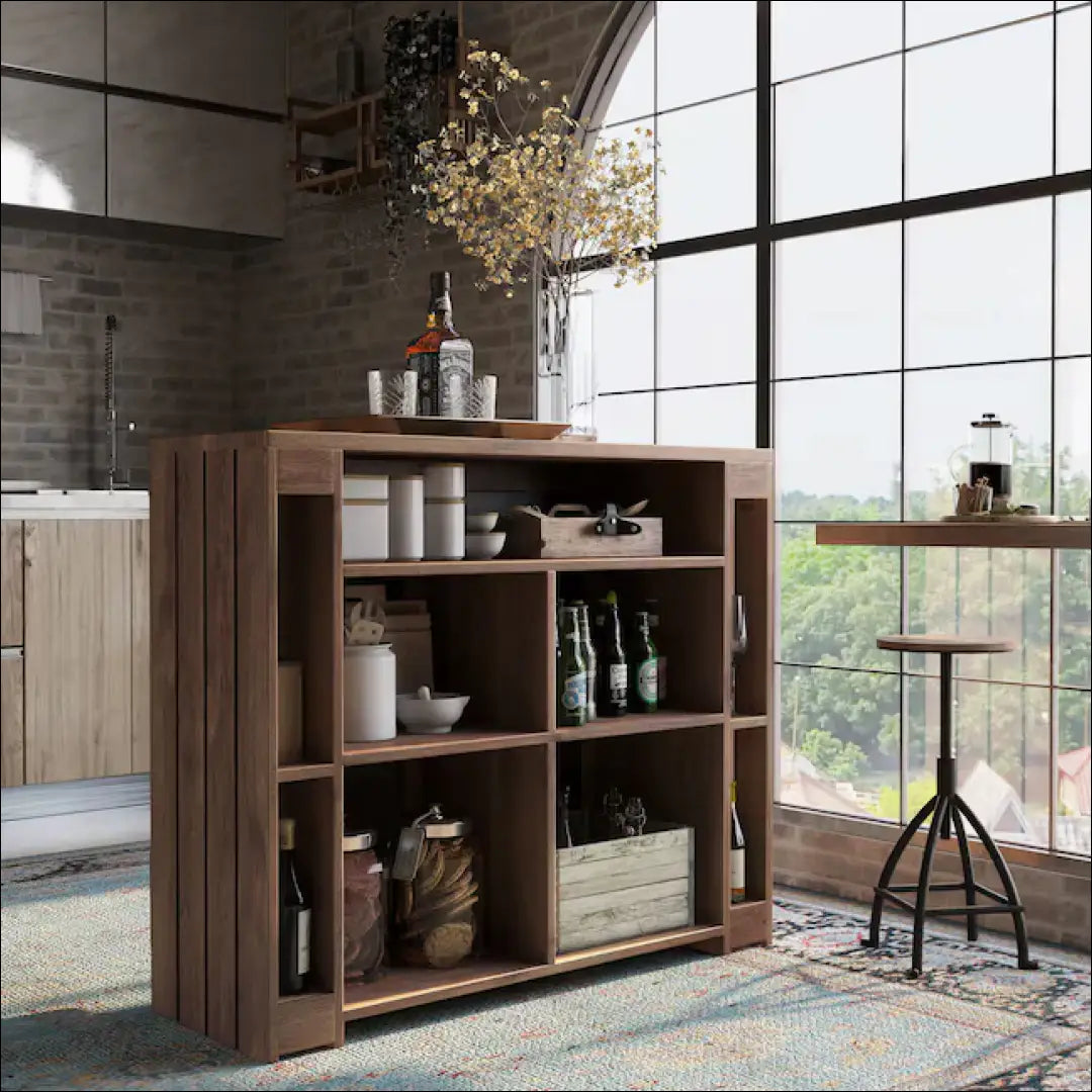 Baro stalas/spintelė VI1132 - €160 Save 50% 100-200, __label:Pristatymas 1-2 d.d., baro-stalas, color-ruda,