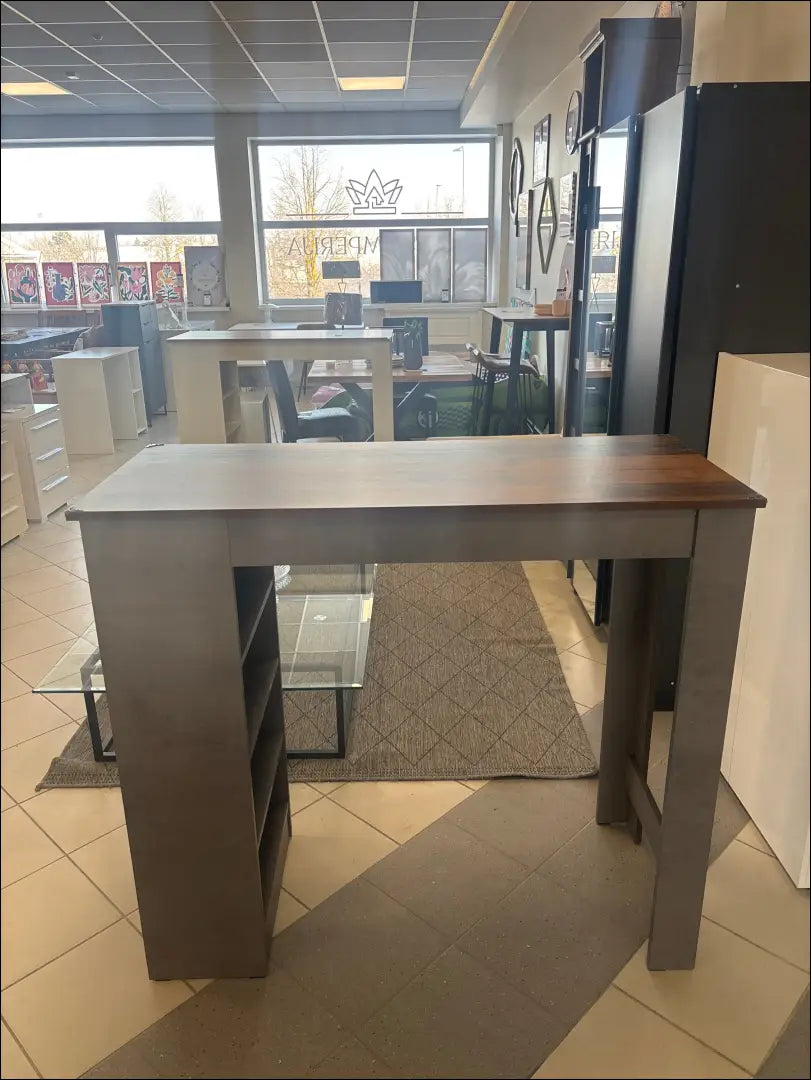 Baro stalas VI1222 - €74 Save 50% 50-100, __label:Pristatymas 1-2 d.d., baro-stalas, color-pilka, color-ruda €50