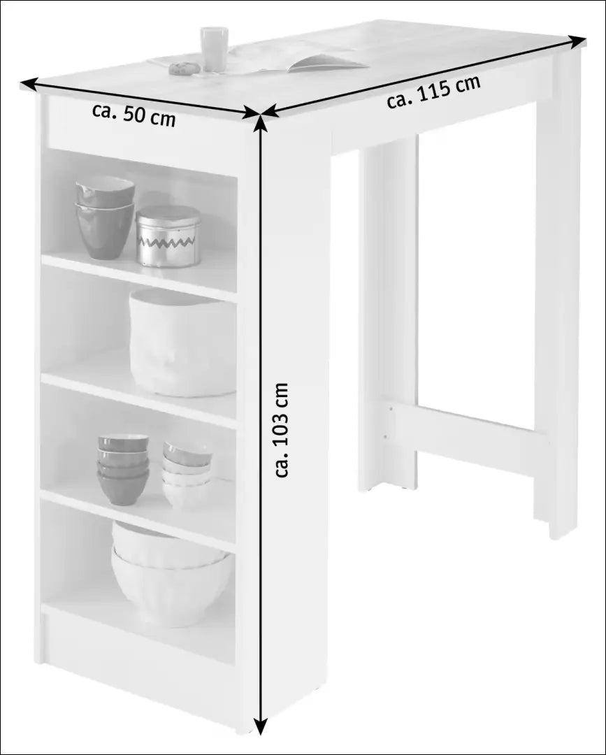 Baro stalas VI1381 - €75 Save 50% 50-100, __label:Pristatymas 1-2 d.d., baro-stalas, color-balta, color-ruda €50