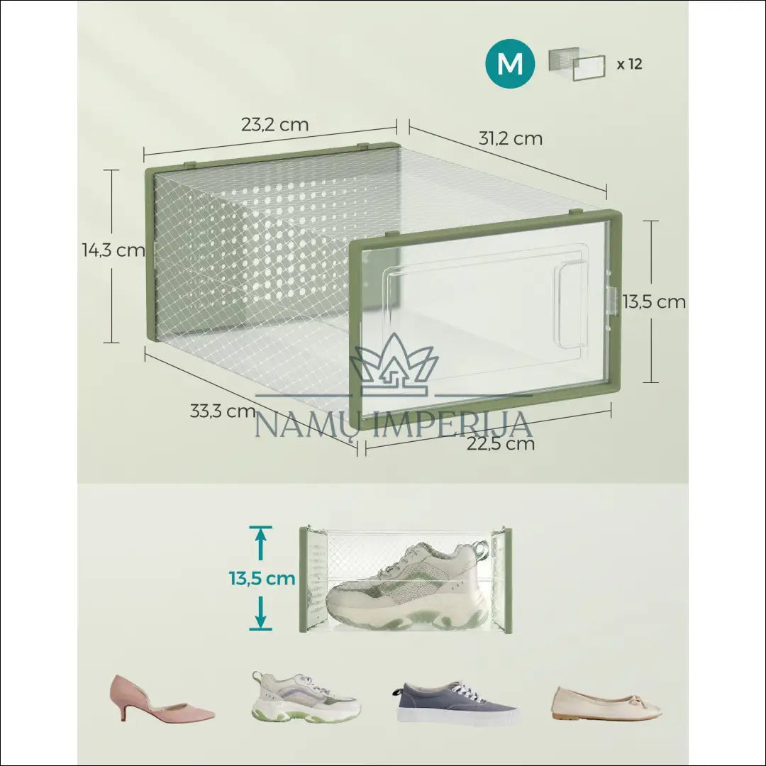 Batų dėžučių komplektas 12 vnt SM1946 €51 Save 40% 50 100, __label:Pristatymas 5 14 d.d., notouch30, song 33.3x23x14cm