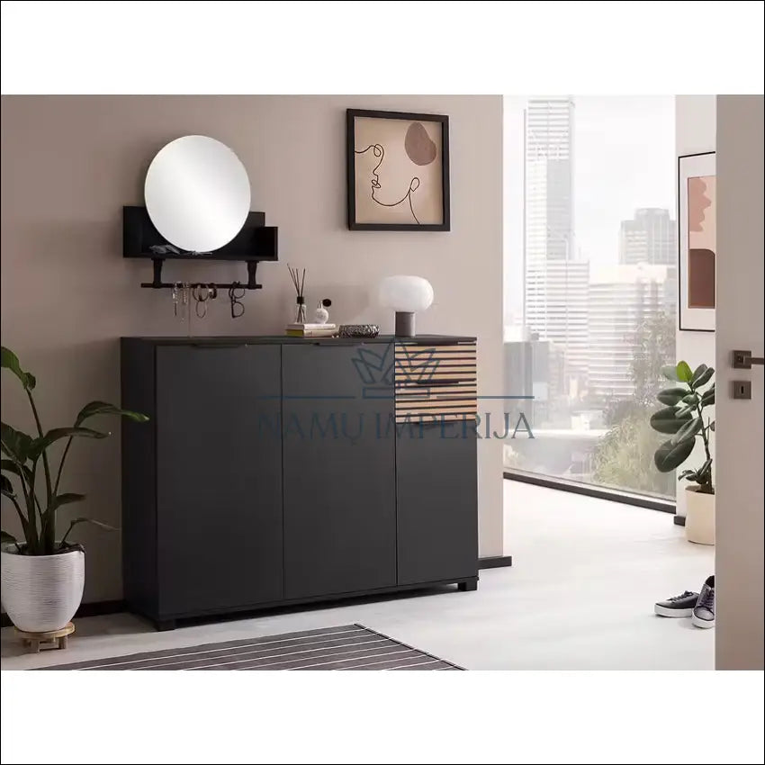 Batų komoda KI1283 €65 Save 80% 50 100, __label:Pristatymas 1 2 d.d., color juoda, ruda, material mediena €50 to €100