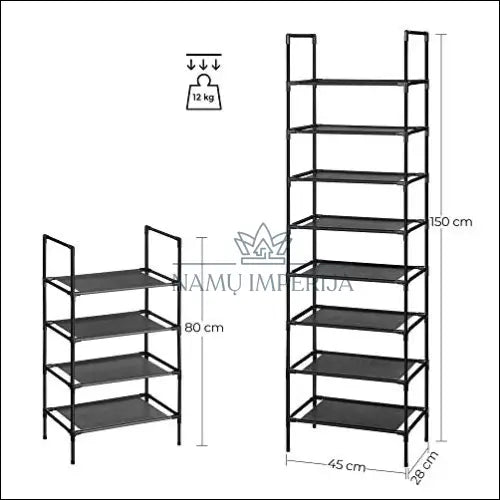 Batų lentyna SM1000 - €53 Save 30% 50-100, __label:Pristatymas 5-14 d.d., batu-lentyna, notouch30, song 45x28x150cm