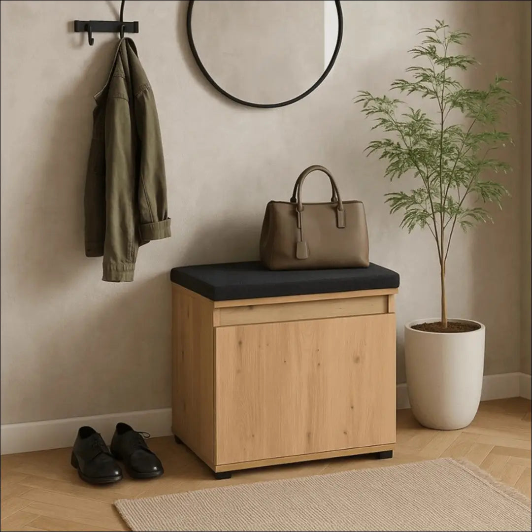 Batų spintelė iš MDF ąžuolo spalvos / grafito 60 cm TE794 - €97 Save 15% 50-100, __label:Pristatymas 5-14 d.d., elite,