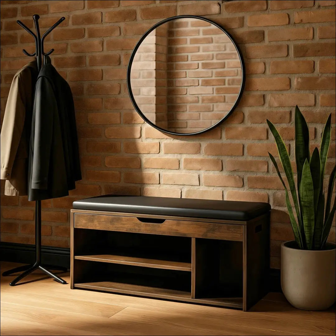 Batų spintelė juodos spalvos / ąžuolo 100 cm TE1092 - €76 Save 20% 50-100, __label:Pristatymas 5-14 d.d., elite,