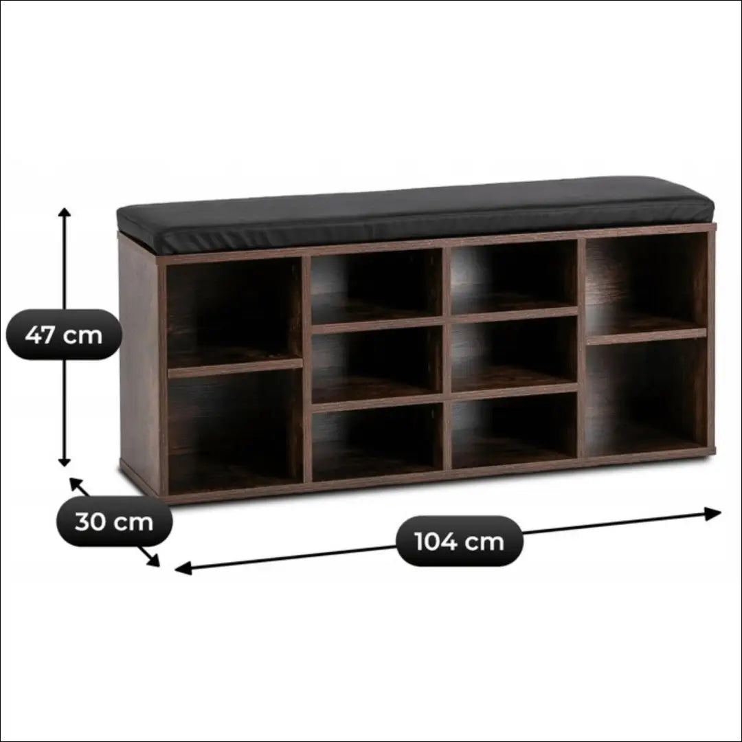 Batų spintelė juodos spalvos / ąžuolo 104 cm TE1090 - €90 Save 15% 50-100, __label:Pristatymas 5-14 d.d., elite,
