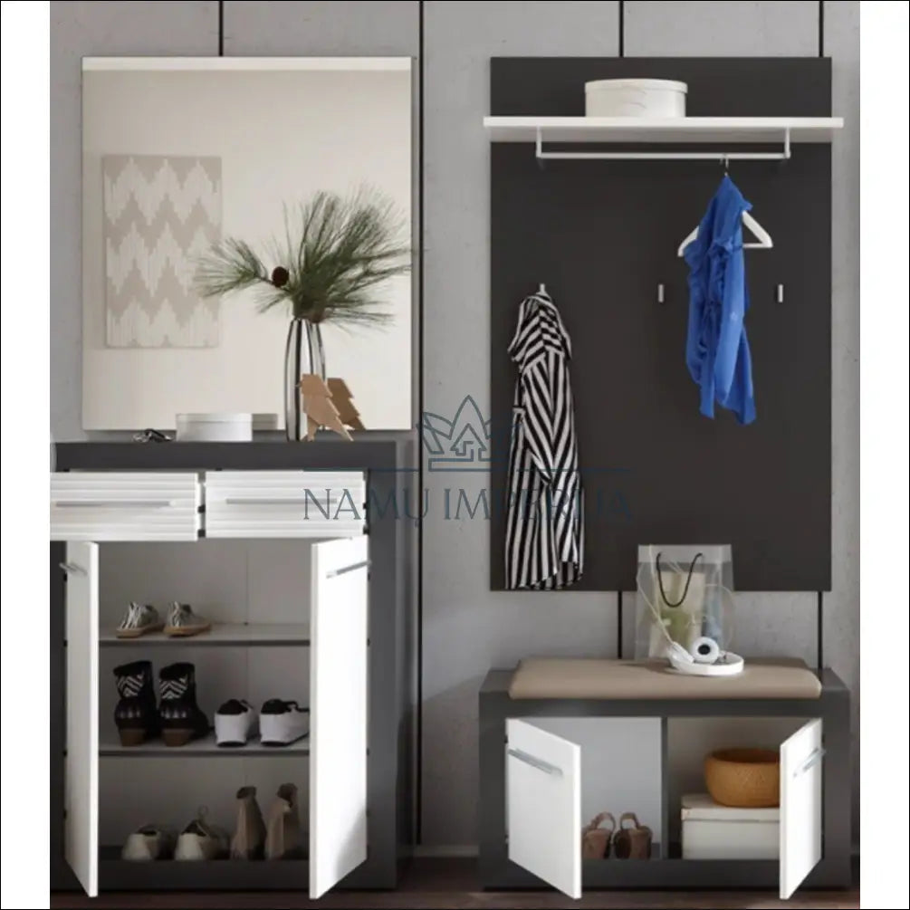 Batų spintelė KI1182 - €95 Save 50% 50-100, __label:Pristatymas 1-2 d.d., batu-lentyna, batu-spintele, color-balta €50