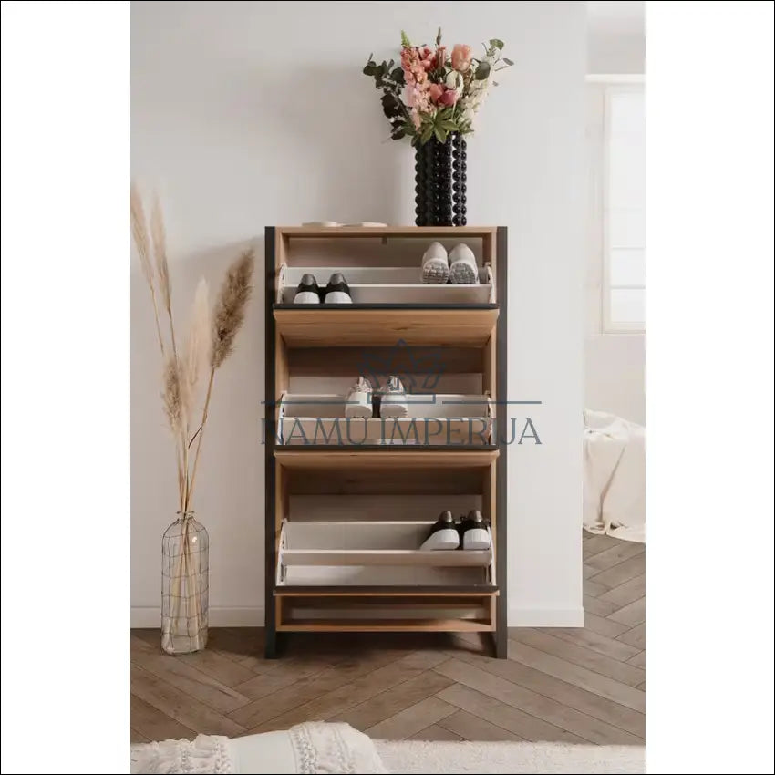Batų spintelė KI1199 - €84 Save 50% 50-100, __label:Pristatymas 1-2 d.d., batu-lentyna, batu-spintele, color-pilka €50