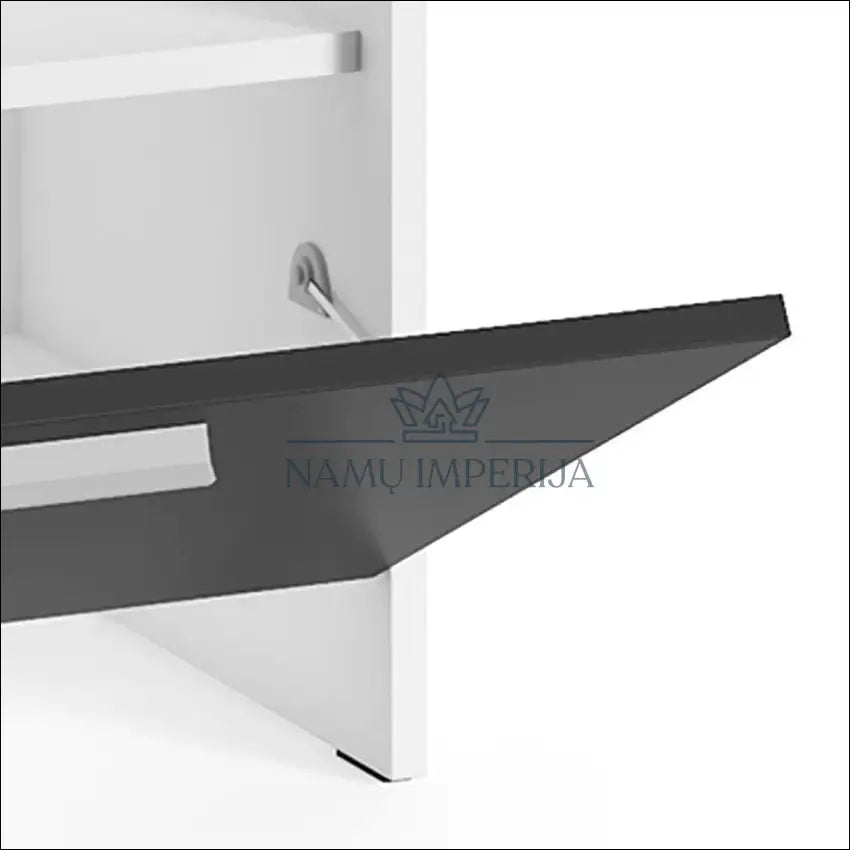 Batų spintelė KI1223 - €20 Save 75% __label:Pristatymas 1-2 d.d., color-balta, color-juoda, material-mediena, pazeistas