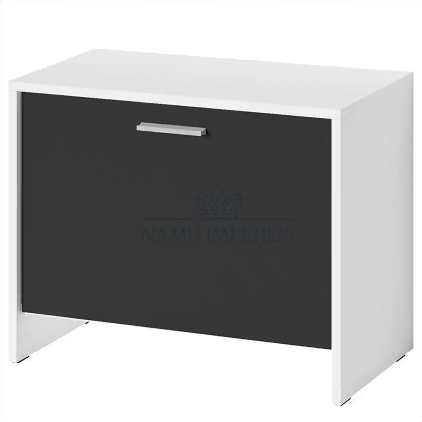 Batų spintelė KI1223 - €20 Save 75% __label:Pristatymas 1-2 d.d., color-balta, color-juoda, material-mediena, pazeistas