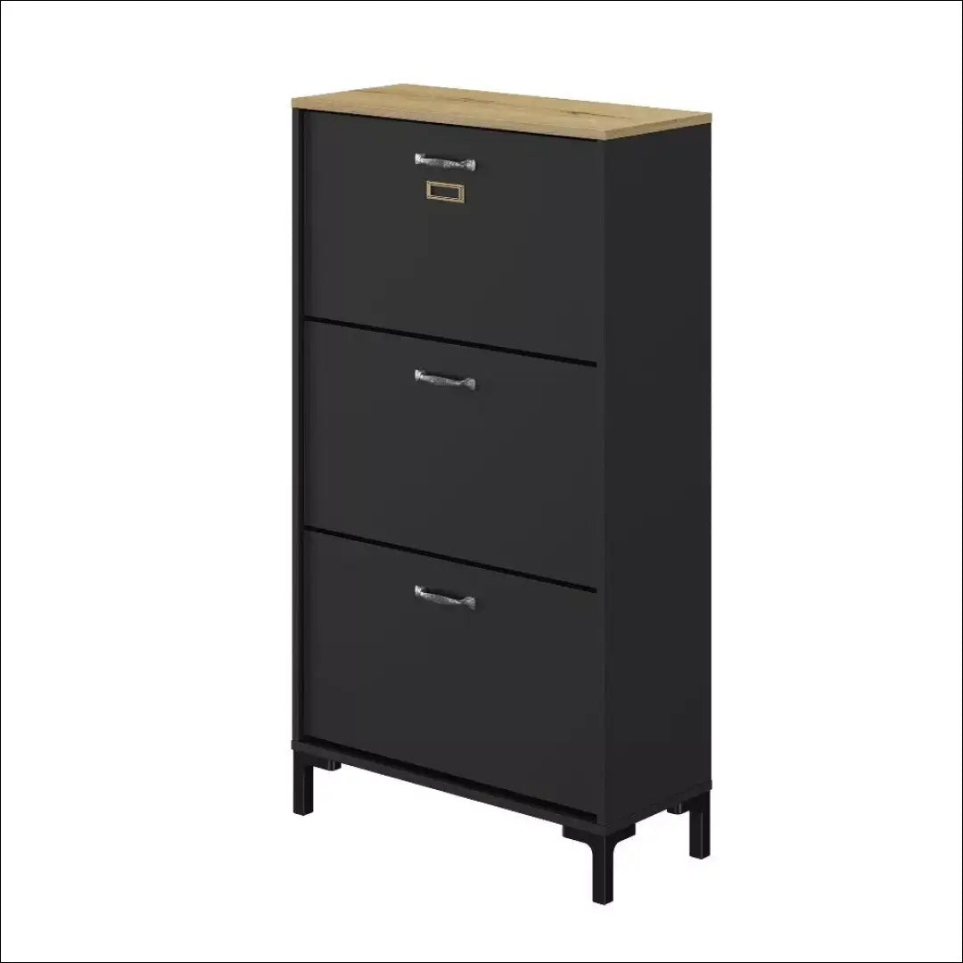Batų spintelė KI1352 - €110 Save 50% 100-200, __label:Pristatymas 1-2 d.d., batu-lentyna, batu-spintele, color-juoda
