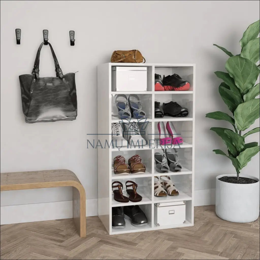 Batų spintelė KI1359 - €38 Save 50% 25-50, __label:Pristatymas 1-2 d.d., batu-lentyna, batu-spintele, color-balta €25
