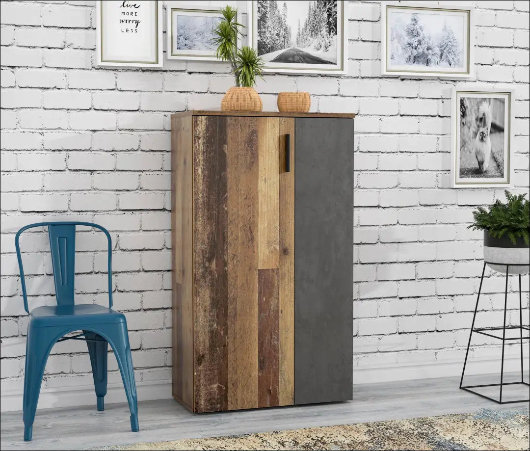 Batų spintelė KI1599 - €64 Save 50% 50-100, __label:Pristatymas 1-2 d.d., batu-lentyna, batu-spintele, color-pilka €50