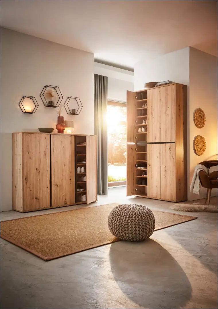 Batų spintelė KI1677 - €210 Save 50% __label:Pristatymas 1-2 d.d., batu-spintele, color-pilka, color-ruda, komodos Virš