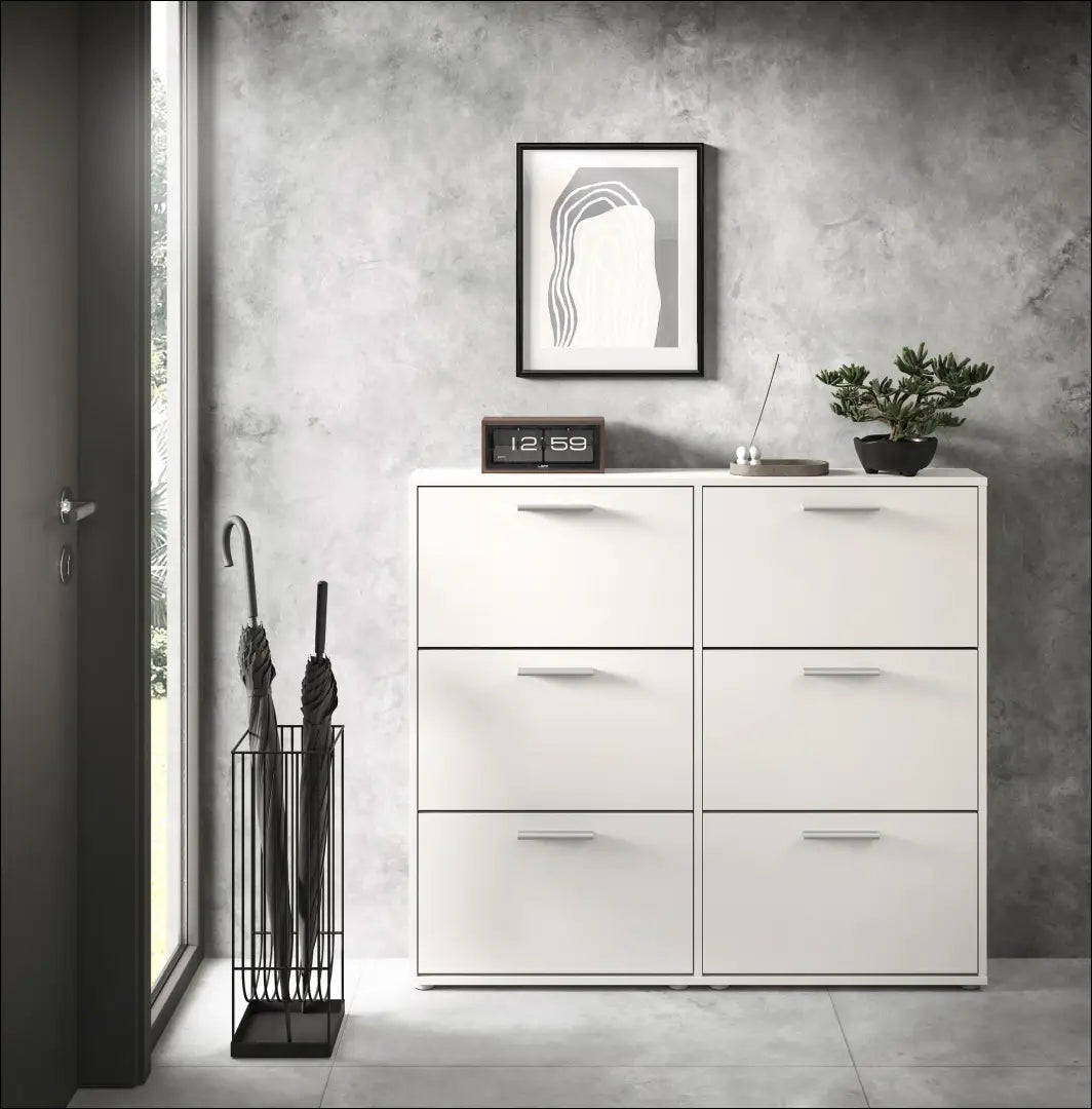 Batų spintelė KI1725 - €70 Save 60% 50-100, __label:Pristatymas 1-2 d.d., color-balta, material-mediena, pazeistas €50
