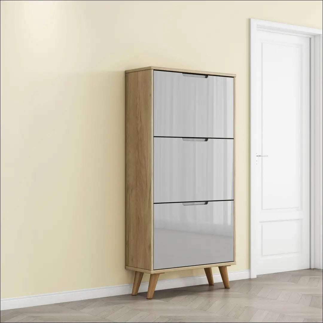 Batų spintelė KI1850 - €60 Save 65% 50-100, __label:Pristatymas 1-2 d.d., color-pilka, color-ruda, material-mdf Grožio