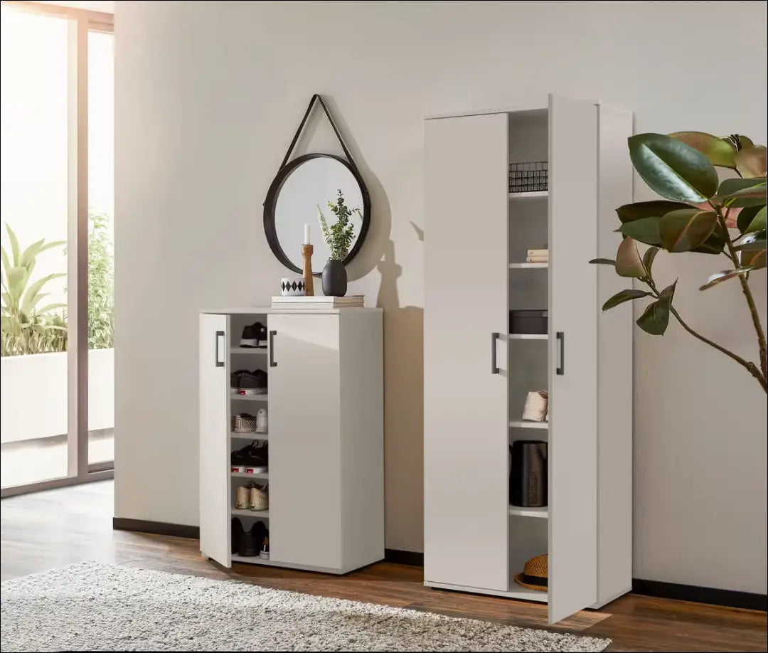 Batų spintelė KI906 - €50 Save 70% 50-100, __label:Pristatymas 1-2 d.d., color-smelio, material-mediena, pazeistas