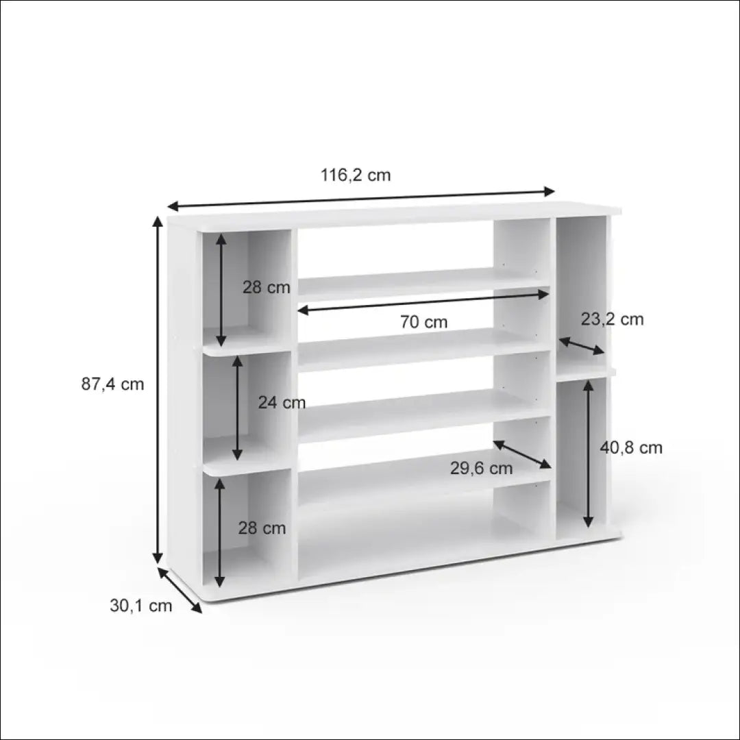 Batų spintelė KI975 - €79 Save 50% 50-100, __label:Pristatymas 1-2 d.d., batu-lentyna, batu-spintele, color-balta Balta