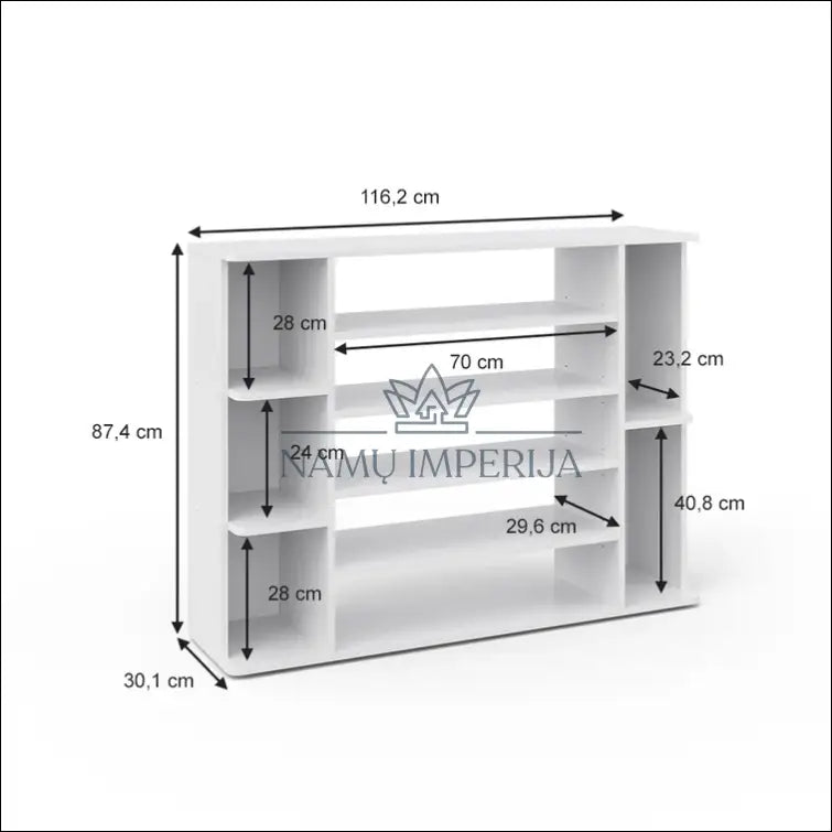 Batų spintelė KI975 - €79 Save 50% 50-100, __label:Pristatymas 1-2 d.d., batu-lentyna, batu-spintele, color-balta Balta