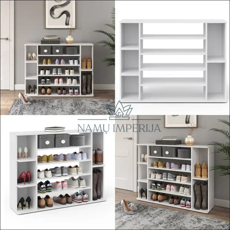 Batų spintelė KI975 - €79 Save 50% 50-100, __label:Pristatymas 1-2 d.d., batu-lentyna, batu-spintele, color-balta Balta