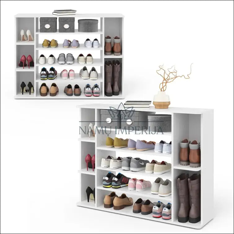 Batų spintelė KI975 - €79 Save 50% 50-100, __label:Pristatymas 1-2 d.d., batu-lentyna, batu-spintele, color-balta Balta