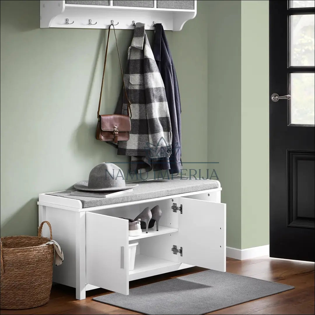 Batų suoliukas KI1136 - €74 Save 50% 50-100, __label:Pristatymas 1-2 d.d., batu-lentyna, batu-suoliukas, color-balta