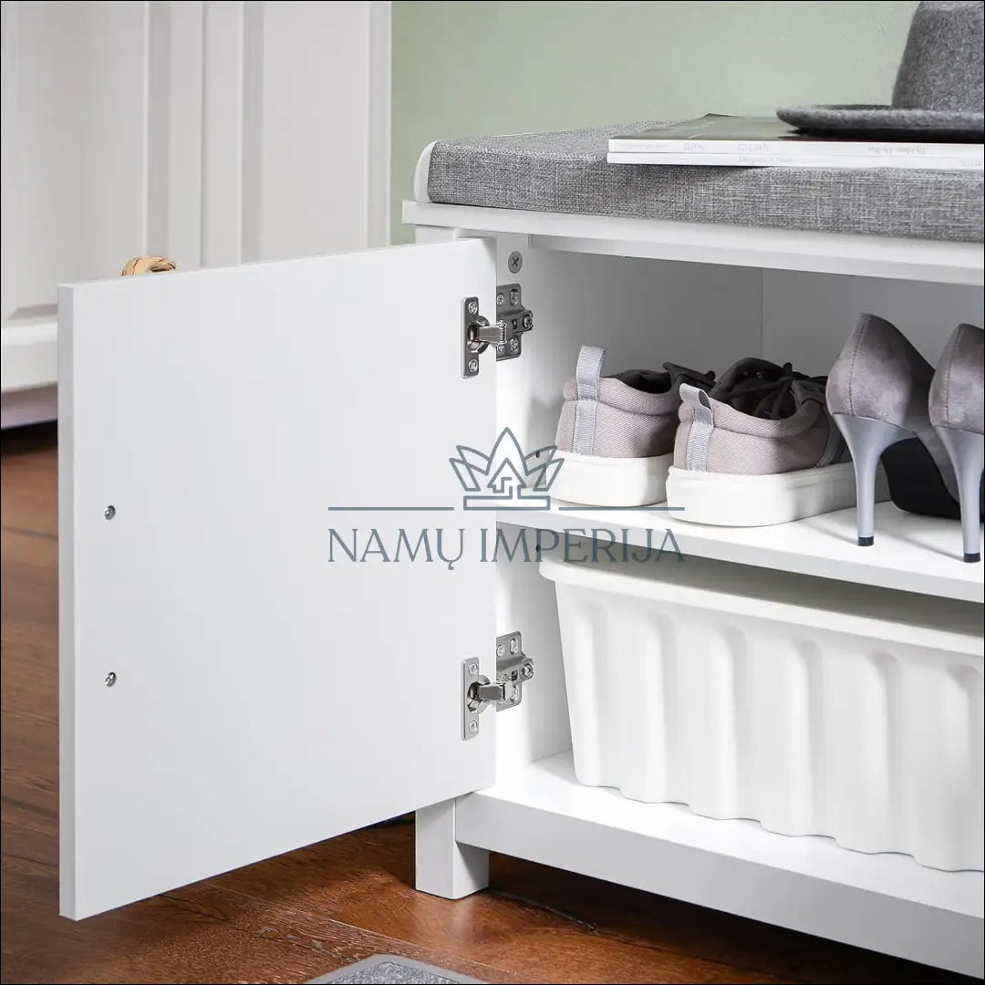 Batų suoliukas KI1136 - €74 Save 50% 50-100, __label:Pristatymas 1-2 d.d., batu-lentyna, batu-suoliukas, color-balta