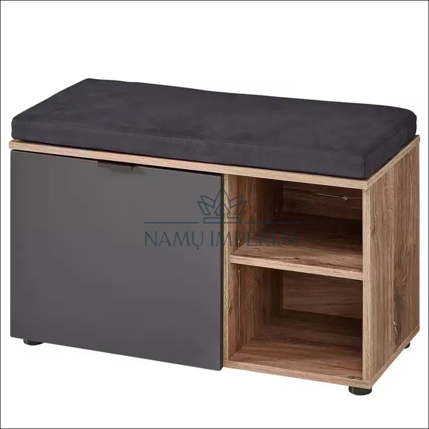 Batų suoliukas KI1234 - €80 Save 50% 50-100, __label:Pristatymas 1-2 d.d., batu-suoliukas, color-pilka, color-ruda €50