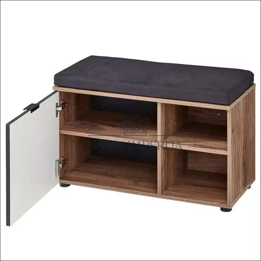 Batų suoliukas KI1234 - €80 Save 50% 50-100, __label:Pristatymas 1-2 d.d., batu-suoliukas, color-pilka, color-ruda €50