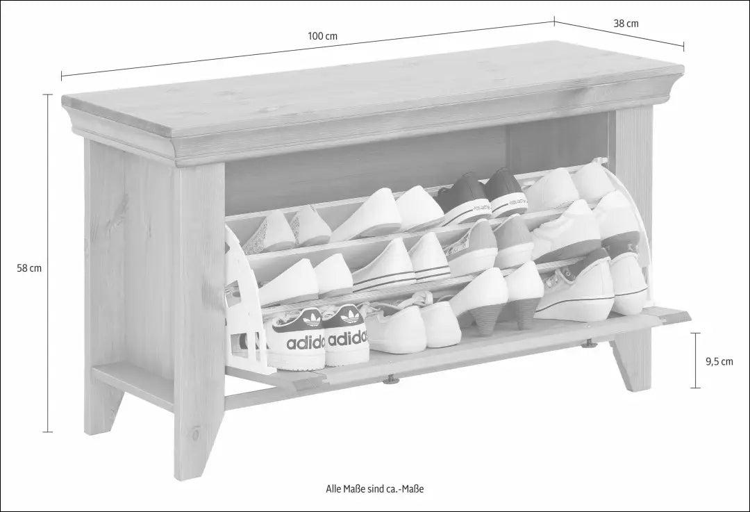 Batų suoliukas KI1757 - €105 Save 50% 100-200, __label:Pristatymas 1-2 d.d., batu-lentyna, batu-spintele,