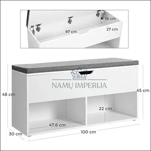 Batų suoliukas SM939 €117 Save 40% 100 200, __label:Pristatymas 5 14 d.d., batu suoliukas, notouch30, song 100x30x48cm