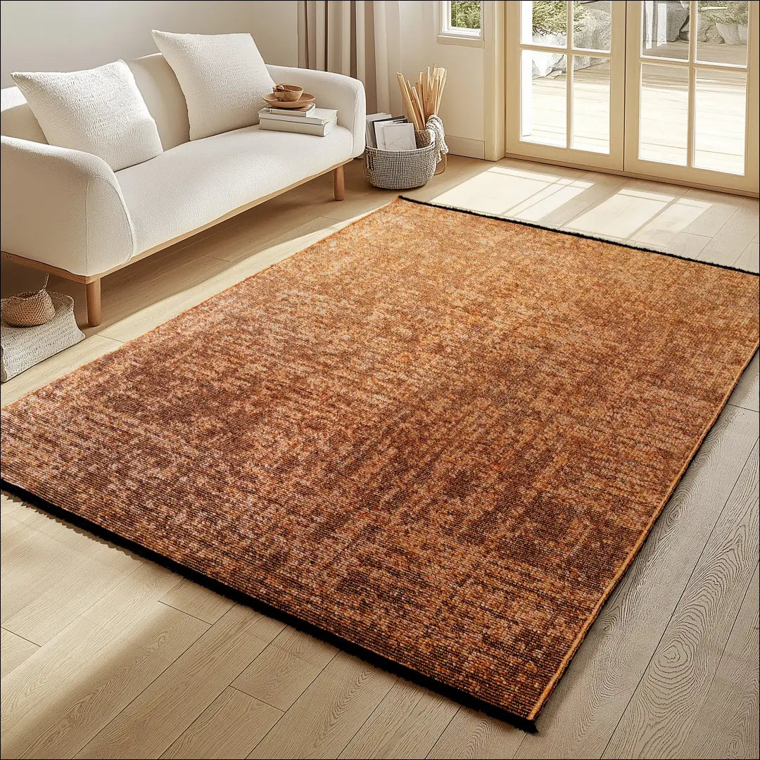 Kilimas NI2918 - €200 Save 15% ayy2026new, Kurzflor Teppich, Läufer, Rechteck, Unicolor Terakota / Medvilnė / 200 x 290