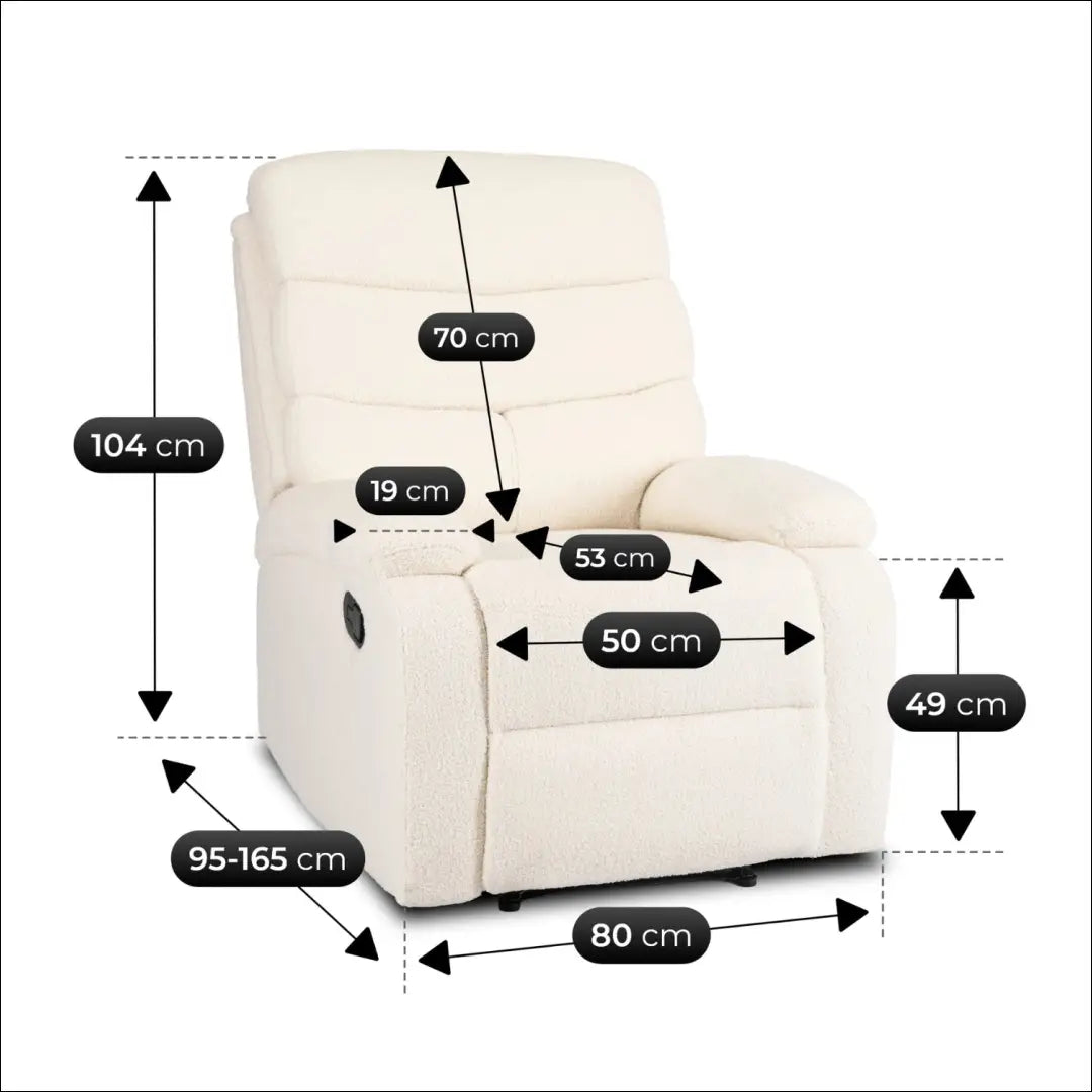 Beige Boucle atlošiamas fotelis TE2600 - €230.11 Save 15% __label:Pristatymas 5-14 d.d., Newelite Naujausi produktai