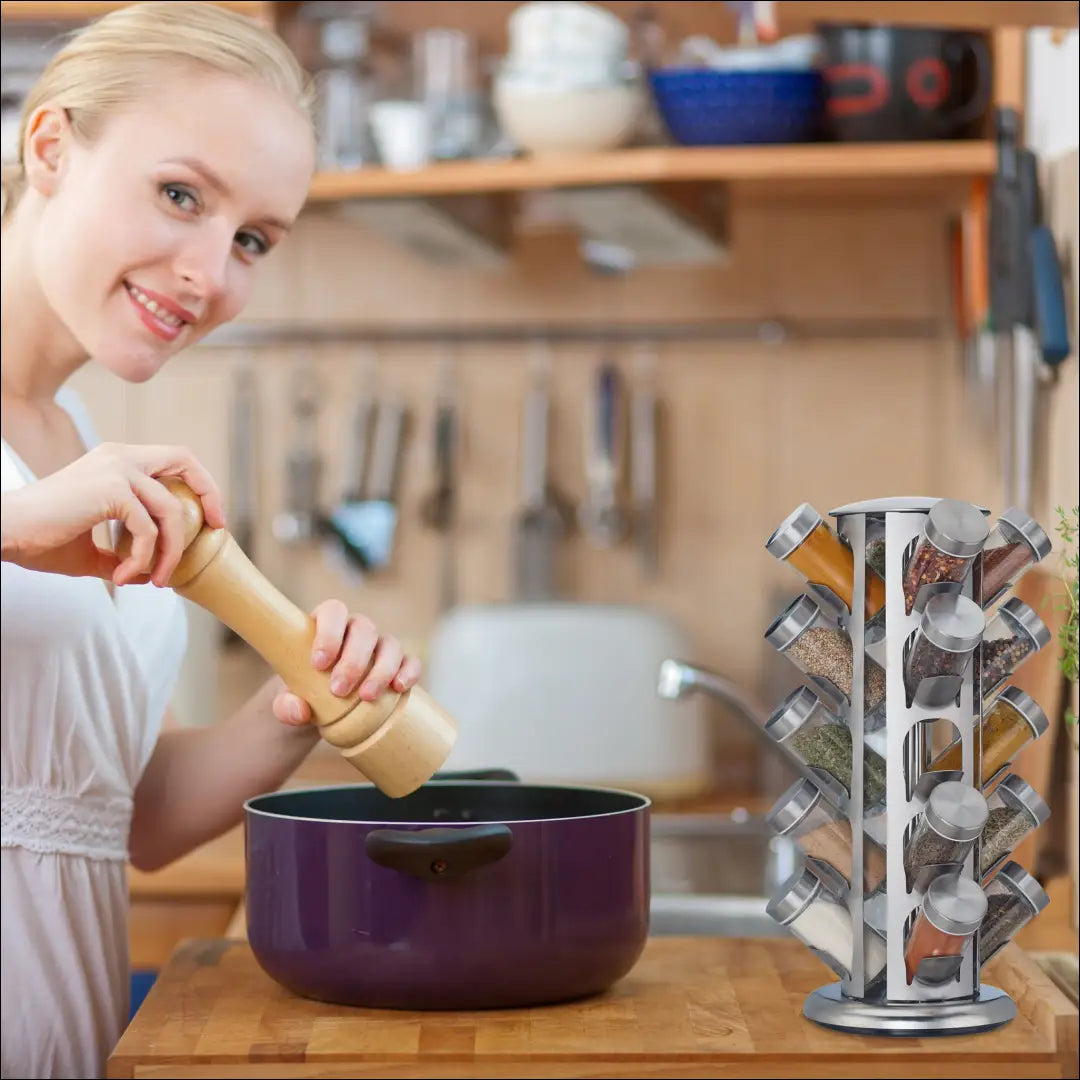 Besisukanti prieskonių lentynėlė 20 indelių DI10779 - €27 Save 50% 25-50, __label:Pristatymas 1-2 d.d.,