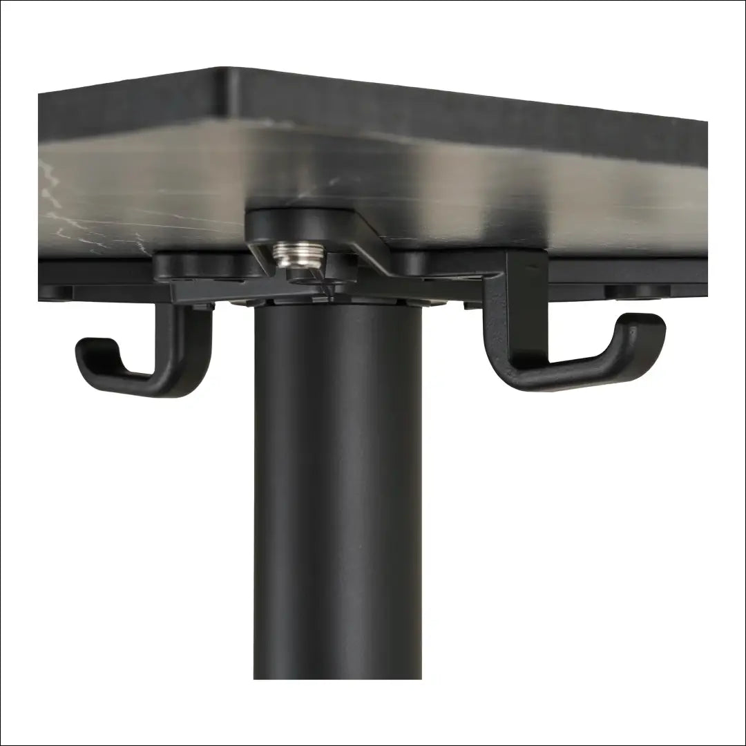 Bistro stalas marmuro imitacijos tamsiai pilkas juodos kojos aliuminis 60x60x73 cm RD1102 - €184 Save 15% 100-200,