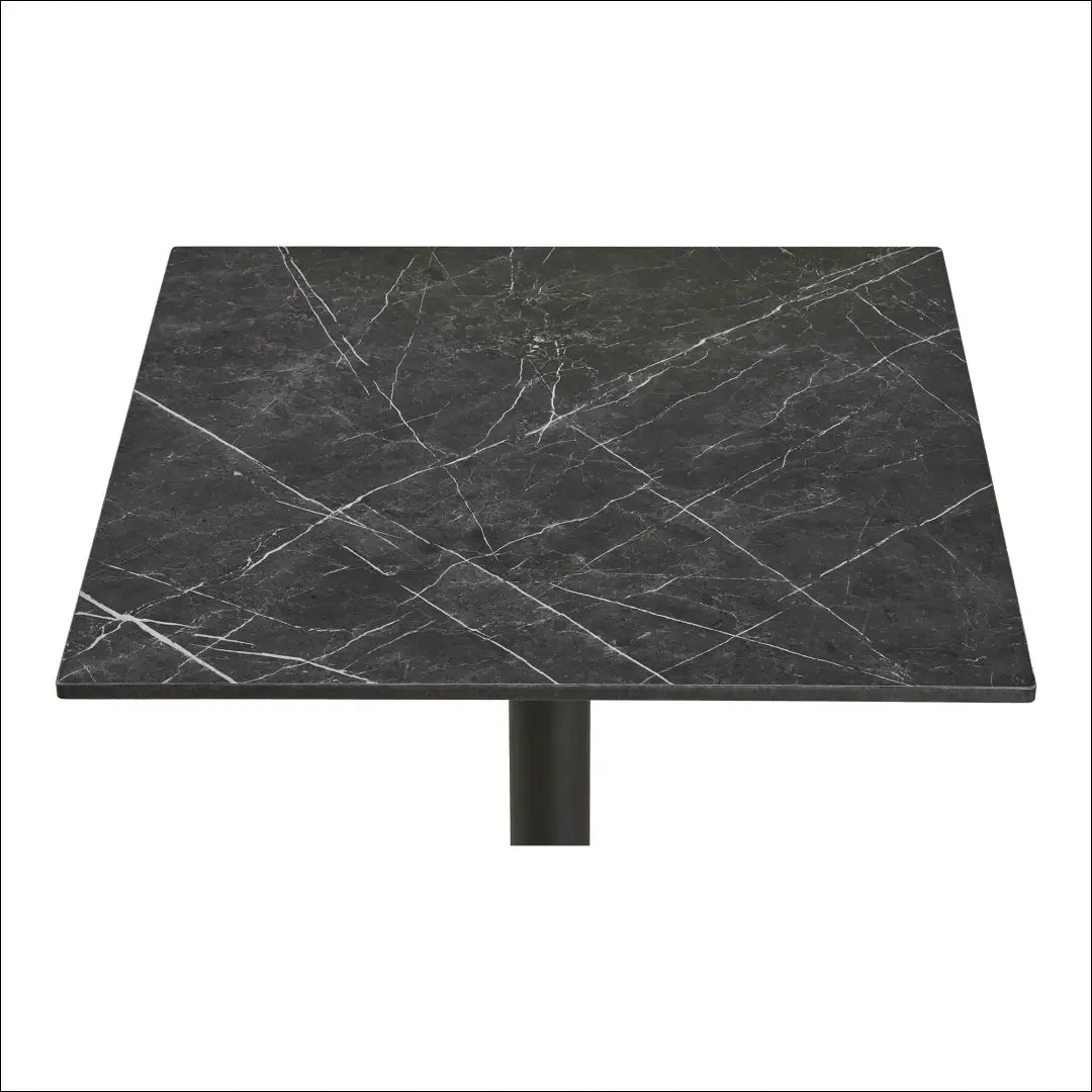 Bistro stalas marmuro imitacijos tamsiai pilkas juodos kojos aliuminis 60x60x73 cm RD1102 - €184 Save 15% 100-200,