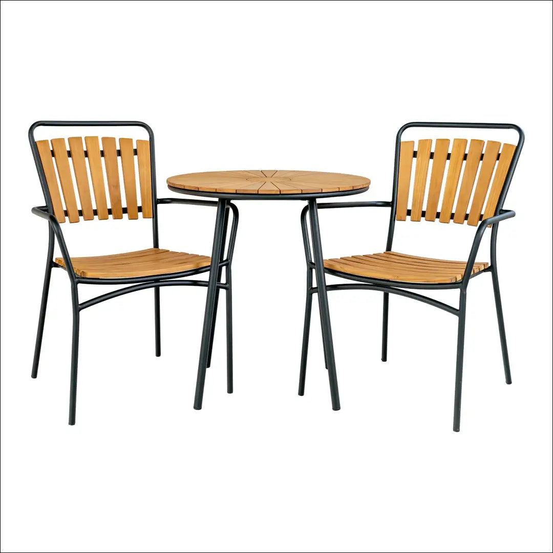Bistro stalas tikmedžio stalviršis natūralios medienos juodos kojos ø70x74 cm RD1183 - €196 Save 15% 100-200,