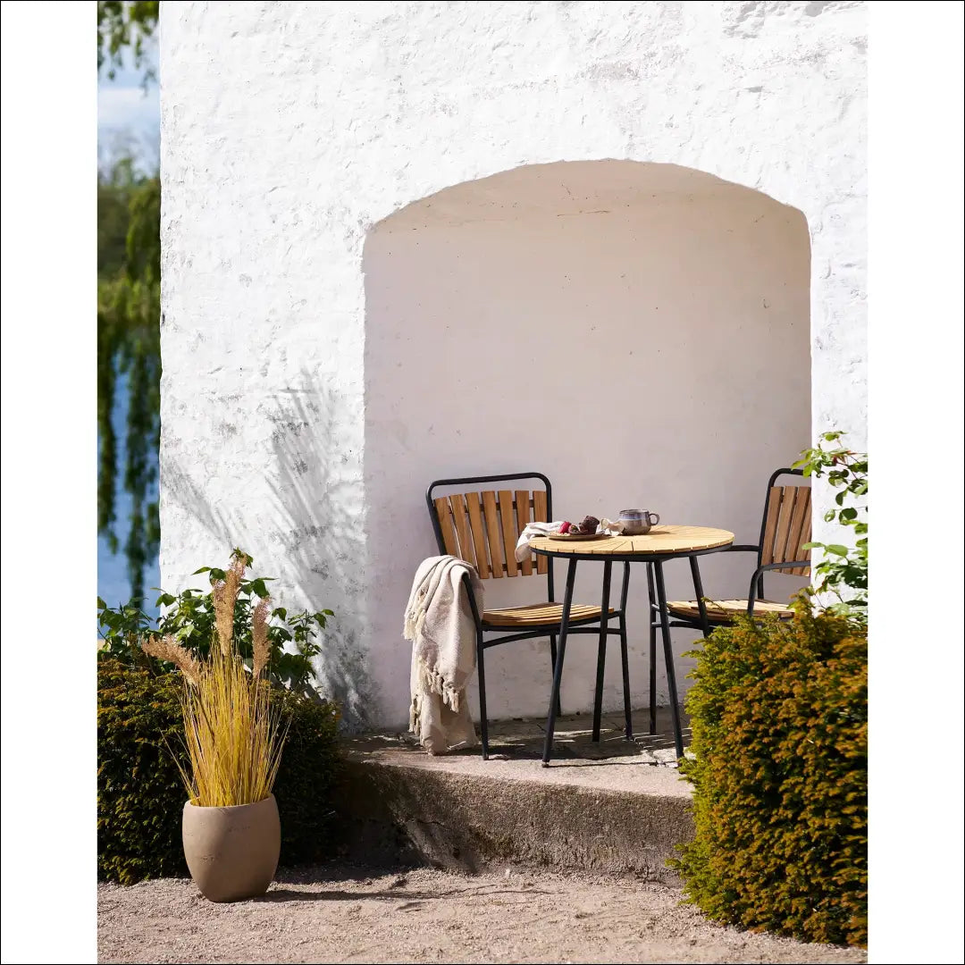 Bistro stalas tikmedžio stalviršis natūralios medienos juodos kojos ø70x74 cm RD1183 - €196 Save 15% 100-200,