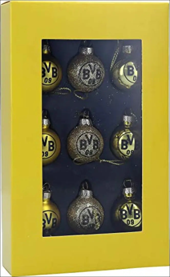 Borussia Dortmund BVB 09 mini kalėdinės eglutės žaisliukai (9 vnt. rinkinys) SP138 - €2 Save 80% __label:Pristatymas