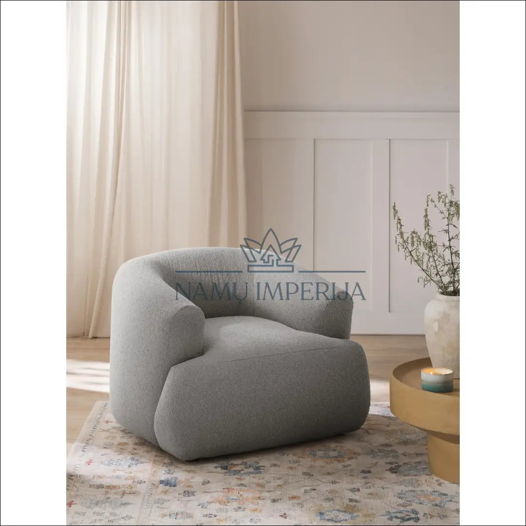 Boucle fotelis MI768 - €500 Save 50% __label:Pristatymas 1-2 d.d., boucle, color-pilka, foteliai, material-poliesteris