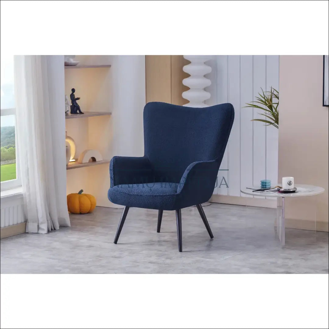 Boucle fotelis MI806 - €134 Save 50% 100-200, __label:Pristatymas 1-2 d.d., boucle, color-melyna, foteliai €100 to €200