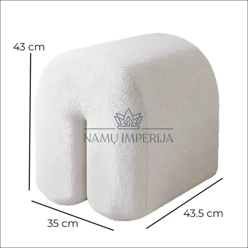 Boucle pufas MI729 - €79 Save 50% 50-100, __label:Pristatymas 1-2 d.d., boucle, color-balta, minksti €50 to €100 | Namų