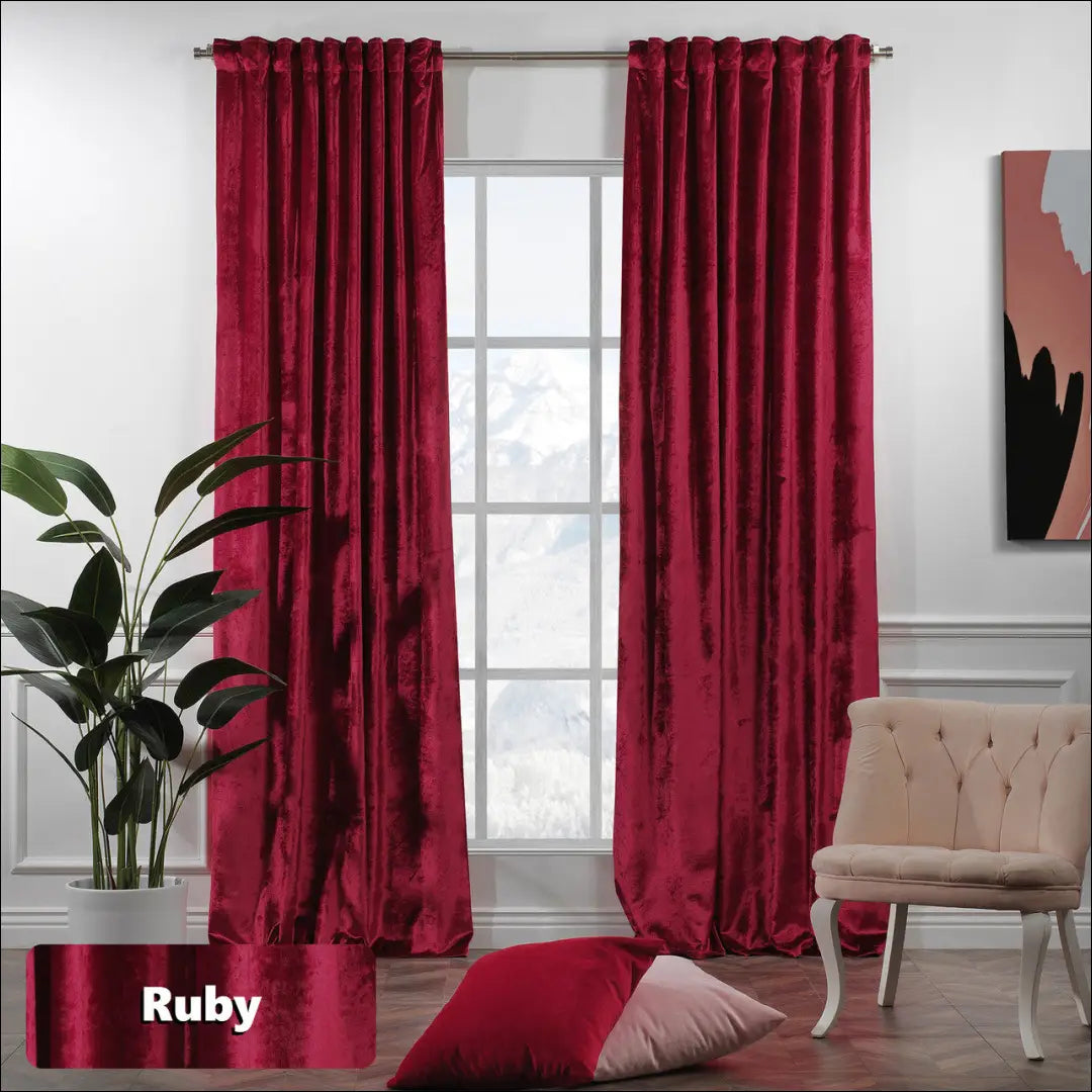 Užuolaida DI11236 - €74 Save 50% 50-100, __label:Pristatymas 1-2 d.d., color-raudona, material-aksomas,
