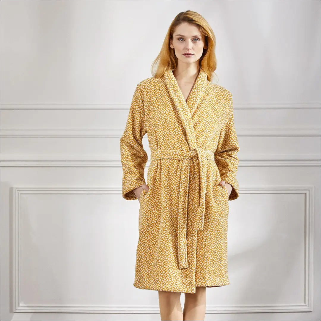 Chalatas “Yves Delorme” DI7381 - €103 Save 65% 100-200, __label:Pristatymas 1-2 d.d., color-balta, color-geltona,
