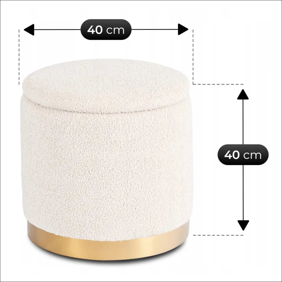 Cream Boucle minkštas pufas TE2580 - €42.86 Save 15% __label:Pristatymas 5-14 d.d., Newelite Naujausi produktai | Namų