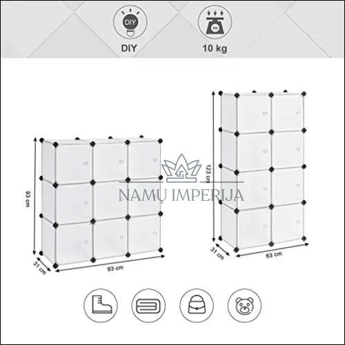 Daiktadėžių komplektas/spintelė 9vnt SM831 - €76 Save 30% 50-100, __label:Pristatymas 5-14 d.d., notouch30,