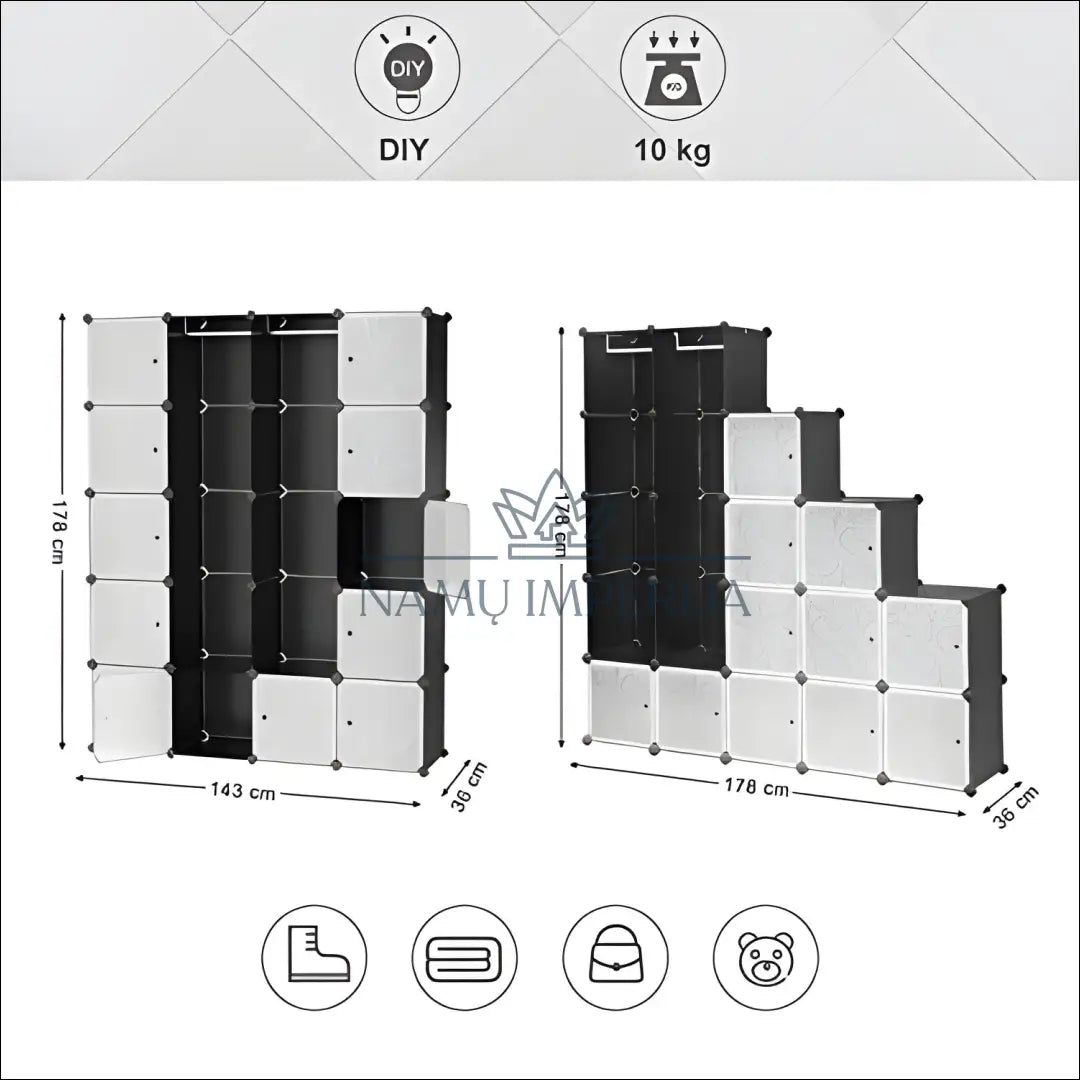 Daiktadėžių komplektas/spintelė SM829 - €123 Save 30% 100-200, __label:Pristatymas 5-14 d.d., daiktadeze,